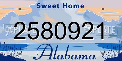 2580921 Alabama License Plate