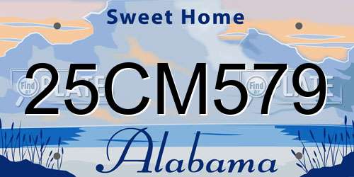 25CM579 Alabama License Plate