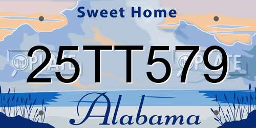 25TT579 Alabama License Plate