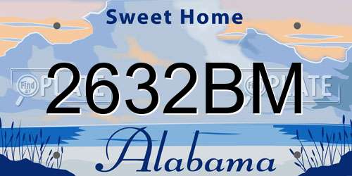 2632BM Alabama License Plate