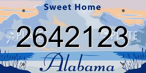 2642123 Alabama License Plate