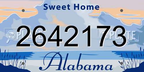 2642173 Alabama License Plate