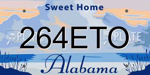 264ETO Alabama License Plate