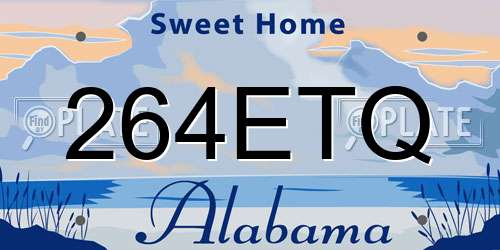 264ETQ Alabama License Plate
