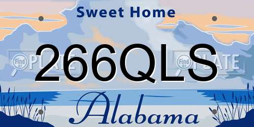266QLS Alabama License Plate