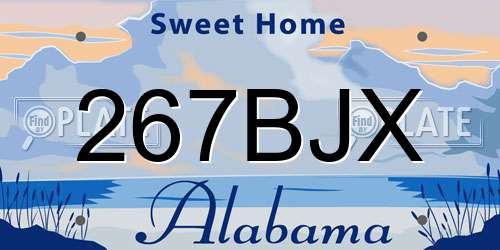 267BJX Alabama License Plate