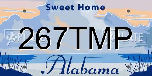 267TMP Alabama License Plate