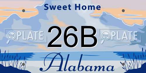 26B Alabama License Plate
