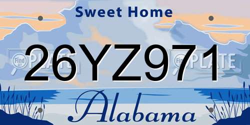 26YZ971 Alabama License Plate