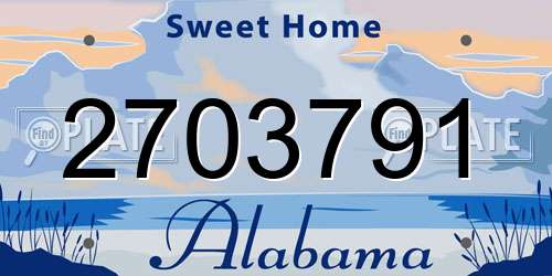 2703791 Alabama License Plate