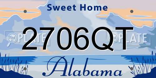 2706QT Alabama License Plate