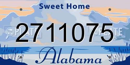 2711075 Alabama License Plate