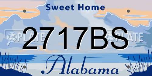 2717BS Alabama License Plate