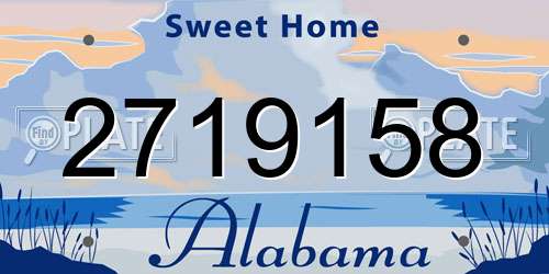 2719158 Alabama License Plate