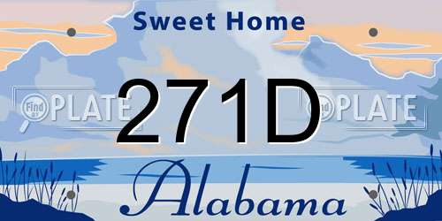 271D Alabama License Plate