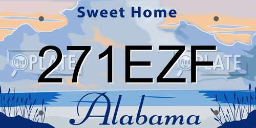 271EZF Alabama License Plate