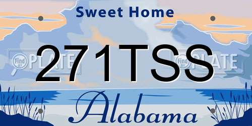 271TSS Alabama License Plate