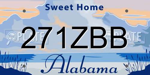 271ZBB Alabama License Plate