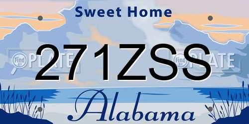 271ZSS Alabama License Plate