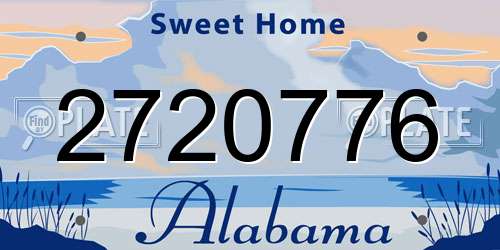 2720776 Alabama License Plate