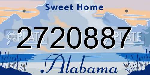 2720887 Alabama License Plate