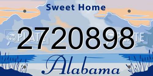 2720898 Alabama License Plate