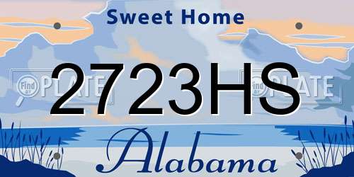 2723HS Alabama License Plate