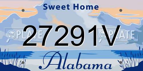 27291V Alabama License Plate