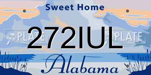 272IUL Alabama License Plate