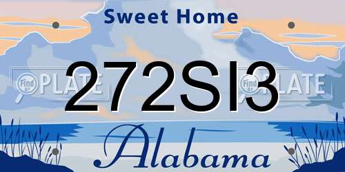 272SI3 Alabama License Plate
