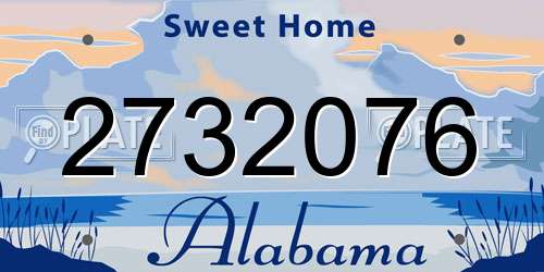 2732076 Alabama License Plate