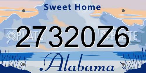 27320Z6 Alabama License Plate