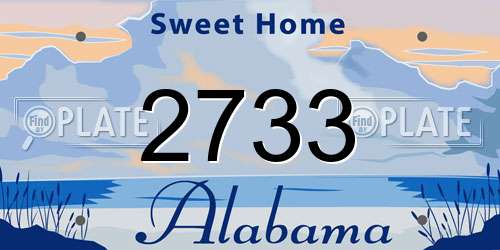 2733 Alabama License Plate