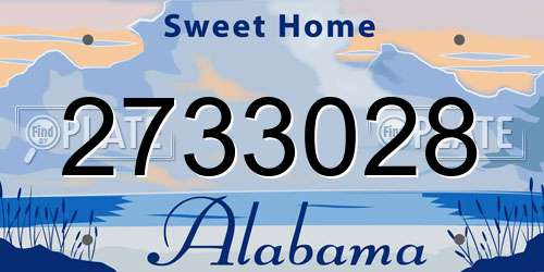 2733028 Alabama License Plate