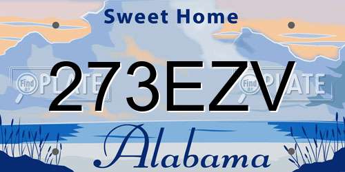 273EZV Alabama License Plate