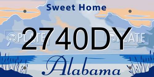 2740DY Alabama License Plate