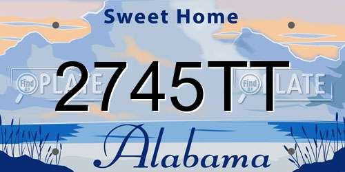 2745TT Alabama License Plate