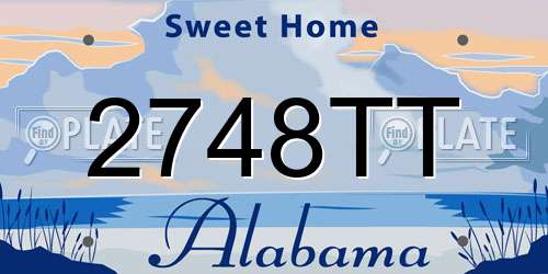 2748TT Alabama License Plate