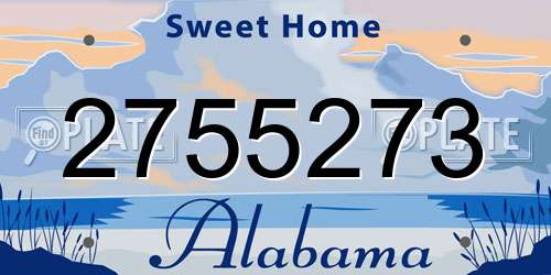 2755273 Alabama License Plate