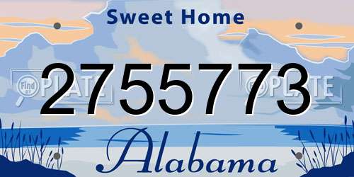 2755773 Alabama License Plate