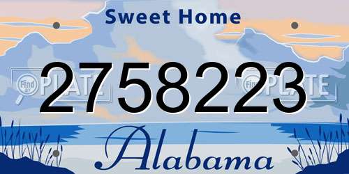 2758223 Alabama License Plate
