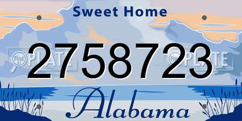 2758723 Alabama License Plate