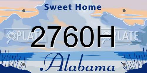 2760H Alabama License Plate