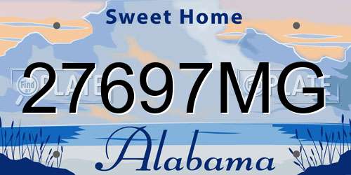 27697MG Alabama License Plate
