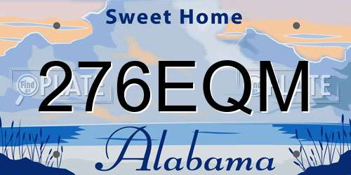 276EQM Alabama License Plate