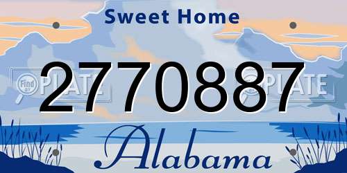 2770887 Alabama License Plate