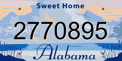 2770895 Alabama License Plate
