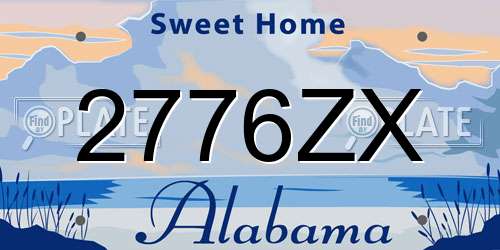 2776ZX Alabama License Plate