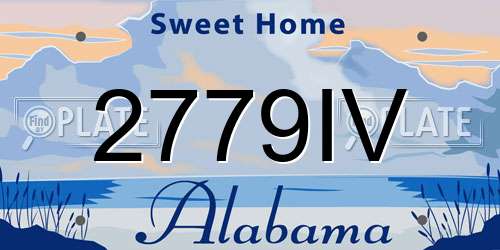 2779IV Alabama License Plate