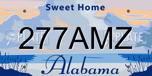 277AMZ Alabama License Plate